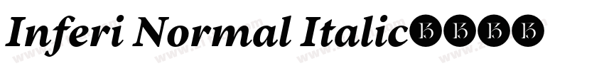 Inferi Normal Italic字体转换